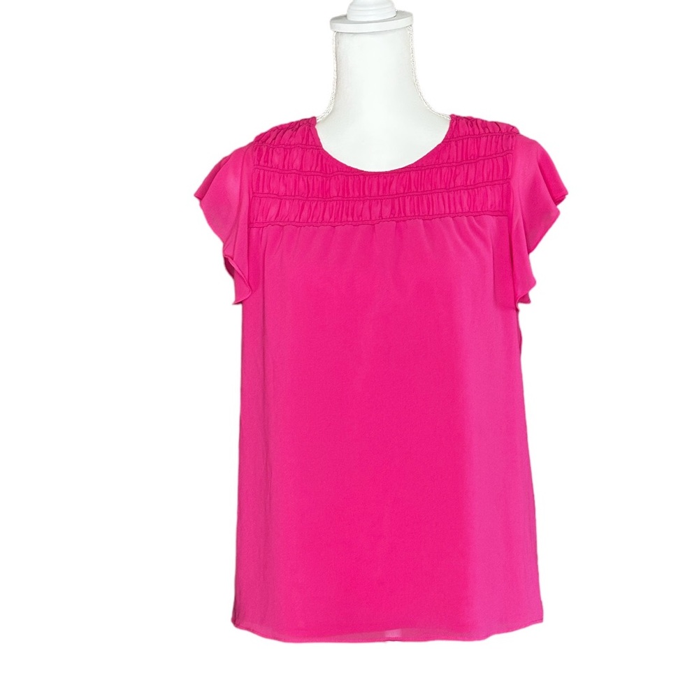 Calvin Klein Flutter Sleeve Blouse